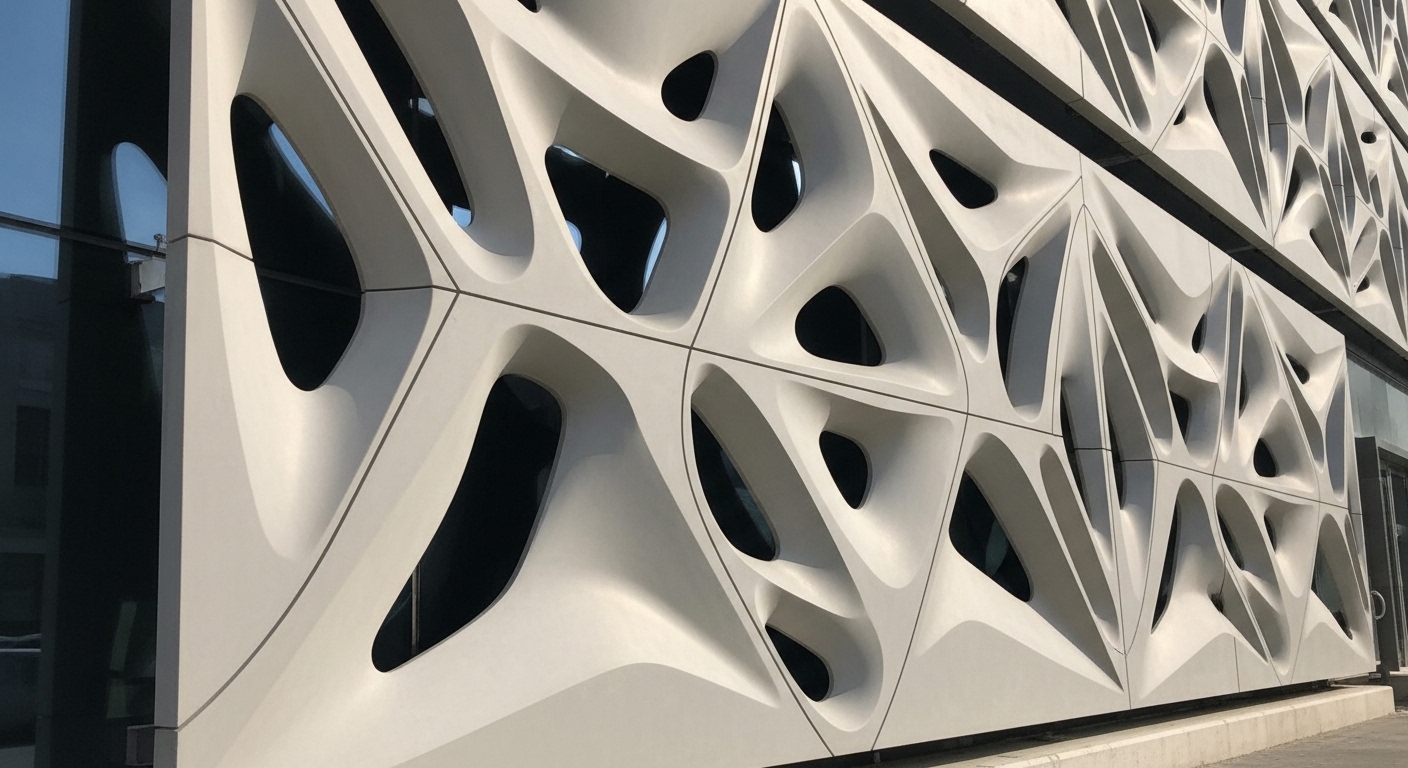 Panel de GFRC de la Serie Signature con geometría compleja de MXUD